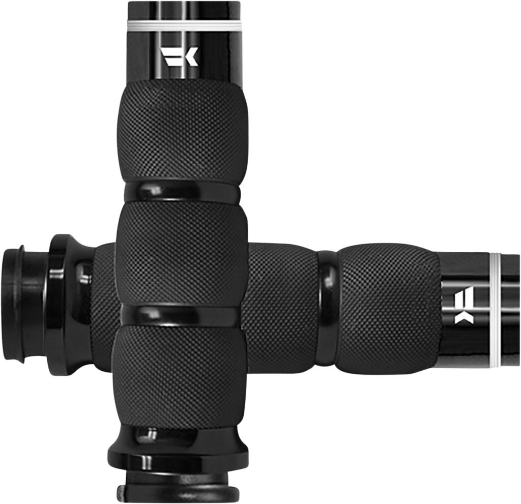 KHROME WERKS Grips - Turbine - Air Cushion - TBW - Black 500130