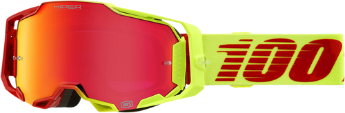 100% Armega Goggles - Solaris - HiPER Red Mirror 50003-00003