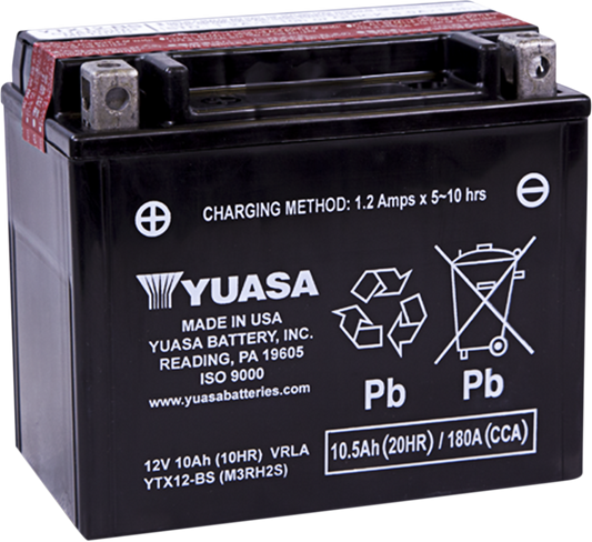 YUASA AGM Battery - YTX12-BS .60 L YUAM3RH2STWN