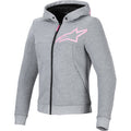 ALPINESTARS Stella Chrome v2 Sport Hoodie - Heather Gray/Fluo Pink - Medium 4210225-9197-M