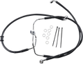 DRAG SPECIALTIES Brake Line - Front - Black - +2" - FXDF '08-'17 660325-2BLK
