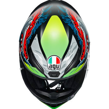 AGV K1 Helmet - Dundee - Matte Lime/Red - Small 210281O2I006105