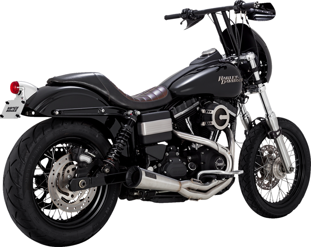 VANCE & HINES 2-into-1 Upsweep Exhaust System - Brushed - Stainless Steel 27325