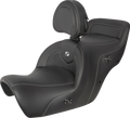 SADDLEMEN Heated Roadsofa Seat - Carbon Fiber - Includes Backrest - Black H88-07-185BRHCT