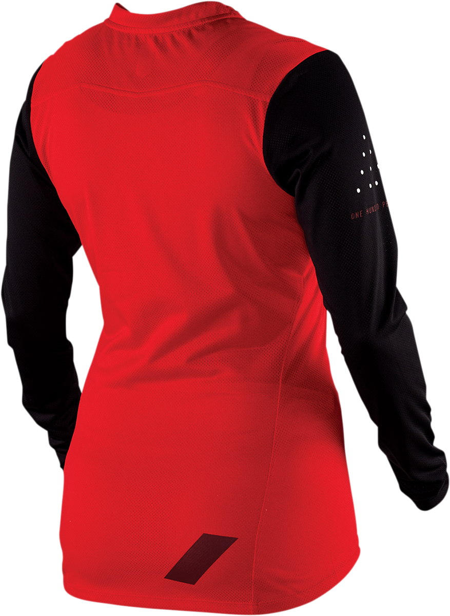 100% Women's Ridecamp Jersey - Long-Sleeve - Red - Medium 44402-003-11