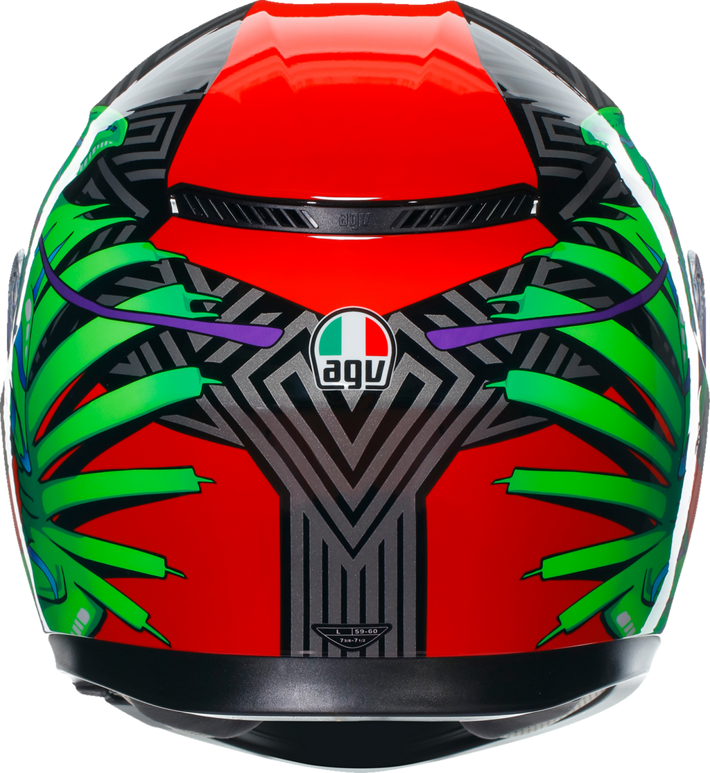 AGV K3 Helmet - Kamaleon - Black/Red/Green - XL 2118381004013XL