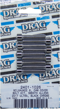 DRAG SPECIALTIES Camshaft Cover Smooth Bolt Kit - Black/Chrome - M8 MK779SBK