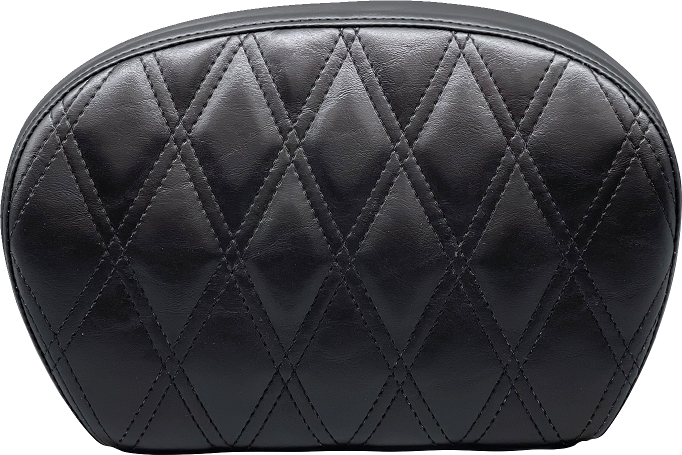 LE PERA Sissy Bar Pad - Double Diamond - Shiny Black L-SBP01DD-SH