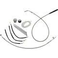 FAT BAGGERS INC. EZ Install Kit - 12" Handlebars - Upper Clutch - Braided Stainless Steel/Chrome 149012-C