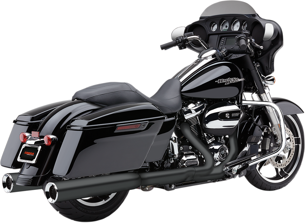 COBRA Power Flo Mufflers for FL 2017-2020 - Black 6214RB