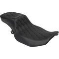 DRAG SPECIALTIES Performance Predator 2-Up Seat - Vinyl - Black Double Diamond Stitch - FLHX/FLTR '23-'24 0801-1941