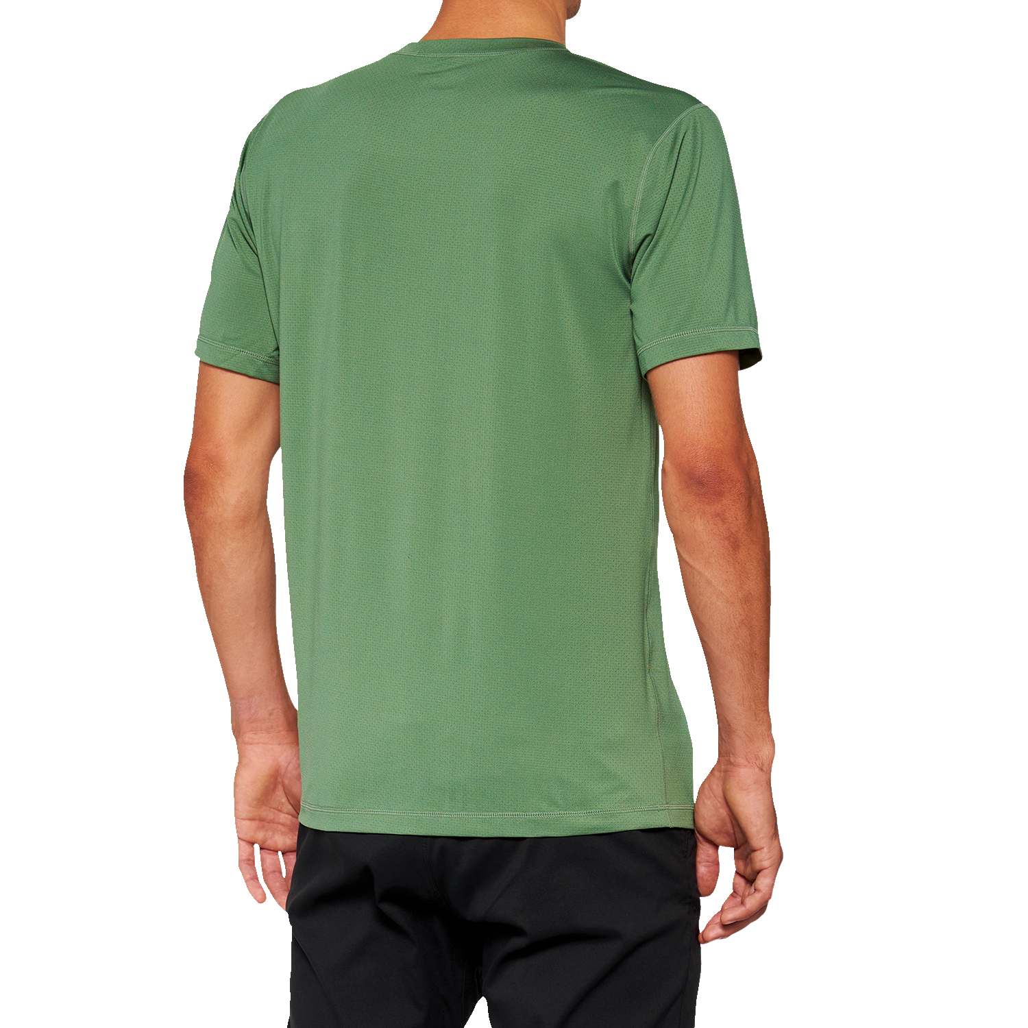 100% Mission Athletic T-Shirt - Olive - Small 20014-00015