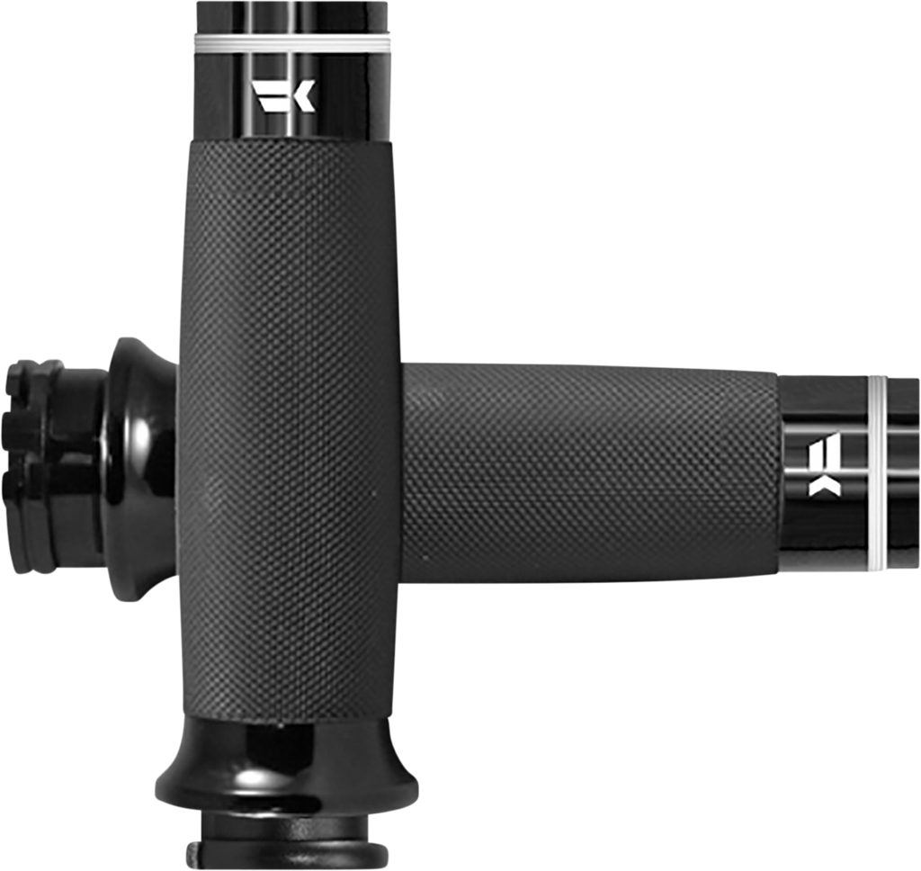 KHROME WERKS Grips - Tracer - Custom Contour - TBW - Black 500100