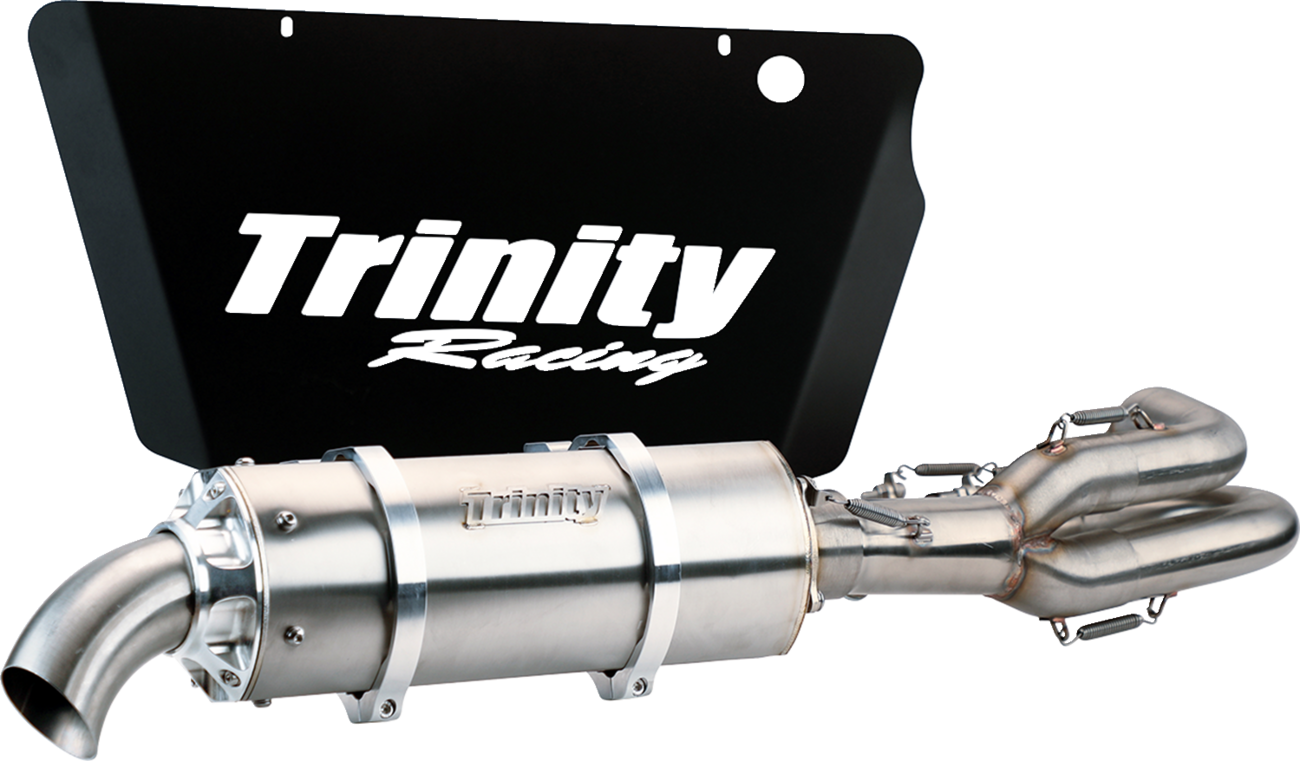 TRINITY RACING Single Stinger Exhaust - Brushed TR-4172F