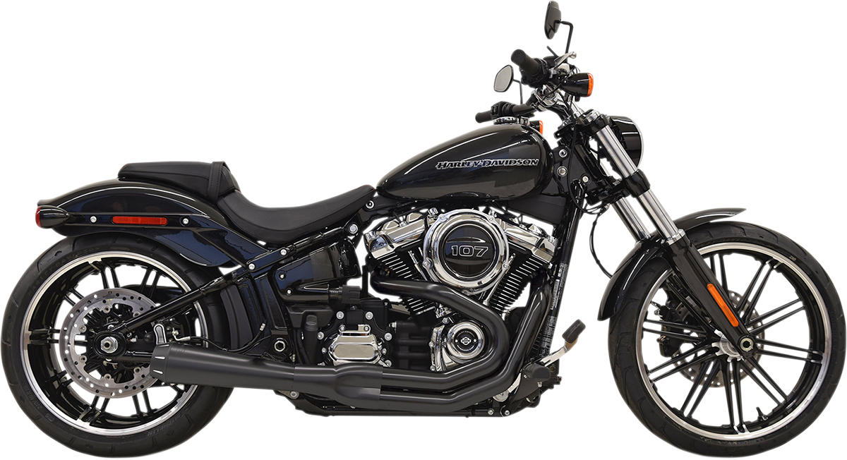 BASSANI XHAUST 2:1 Exhaust - Black Softail /XDR 114  2018-2020  1S62RB