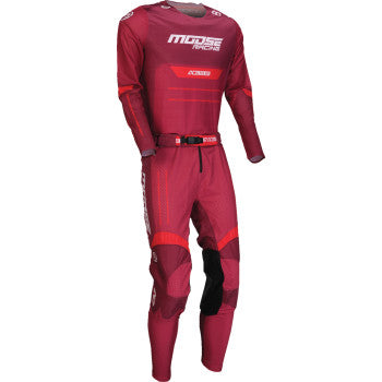 MOOSE OFFROAD Alpha One Jersey - Burgundy/White - Medium 2910-8312