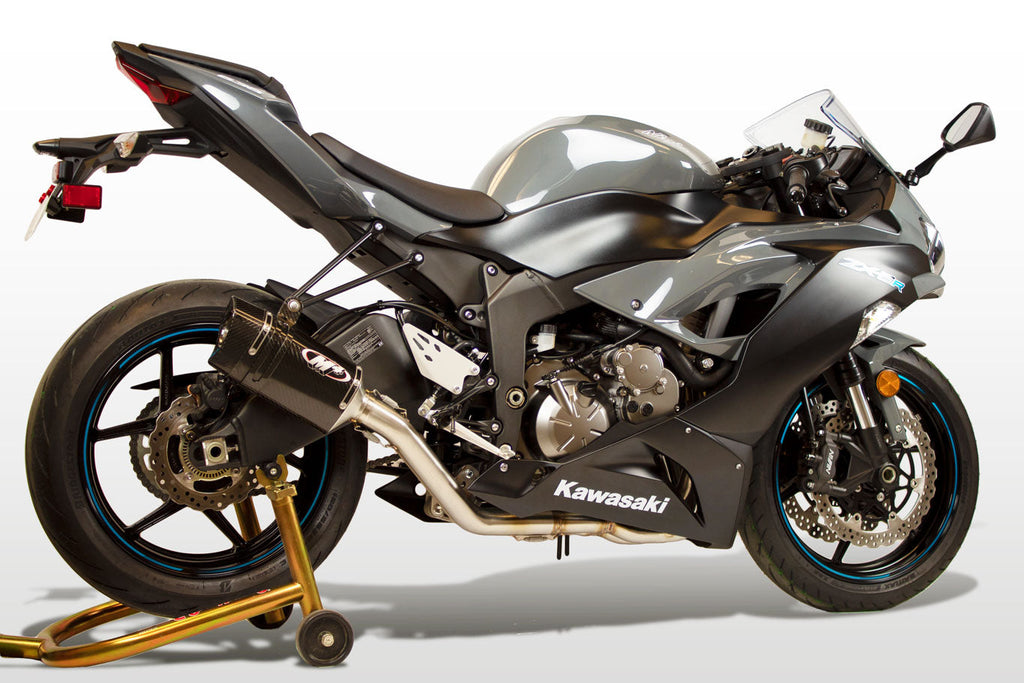 KA6984 2009 - 2024 - 2025 ZX6R ZX-6R M4 Exhaust Full System Tech 1 Carbon Fiber