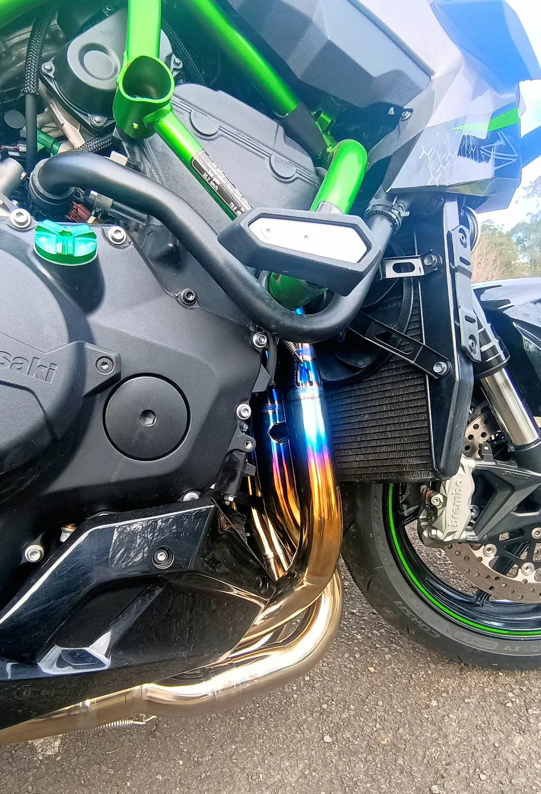 Vandemon  ZH2 Bimodal Stealth Titanium Exhaust System KAWAZH2TIEXSYWVPOLA VA-88