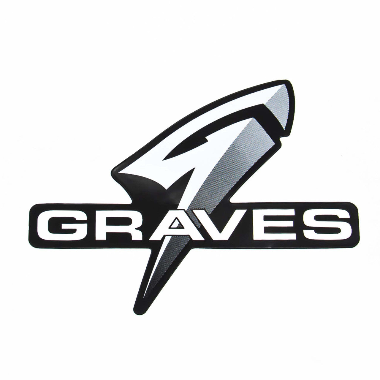 Graves Motorsports  Exhaust Logo - Black and White ST-14EX-W