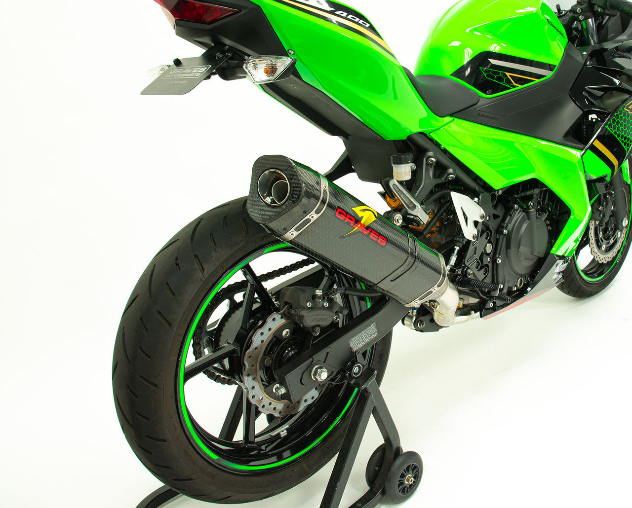 Graves motorsports Ninja 400 + Ninja 500 WORKS2 Full Exhaust System   EXK-18EX4-FSCW2