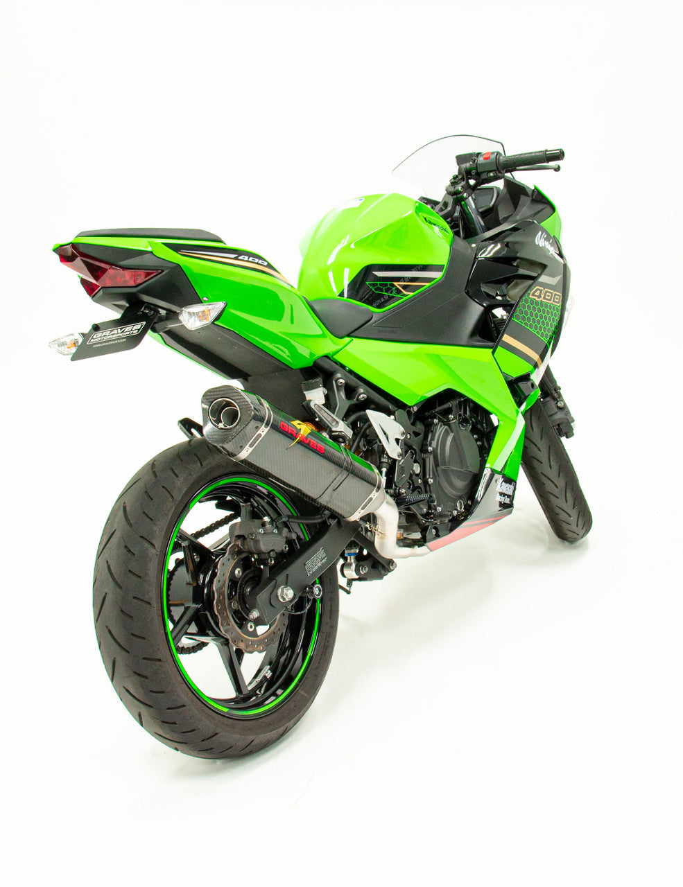 Graves motorsports Ninja 400 + Ninja 500 WORKS2 Full Exhaust System   EXK-18EX4-FSCW2