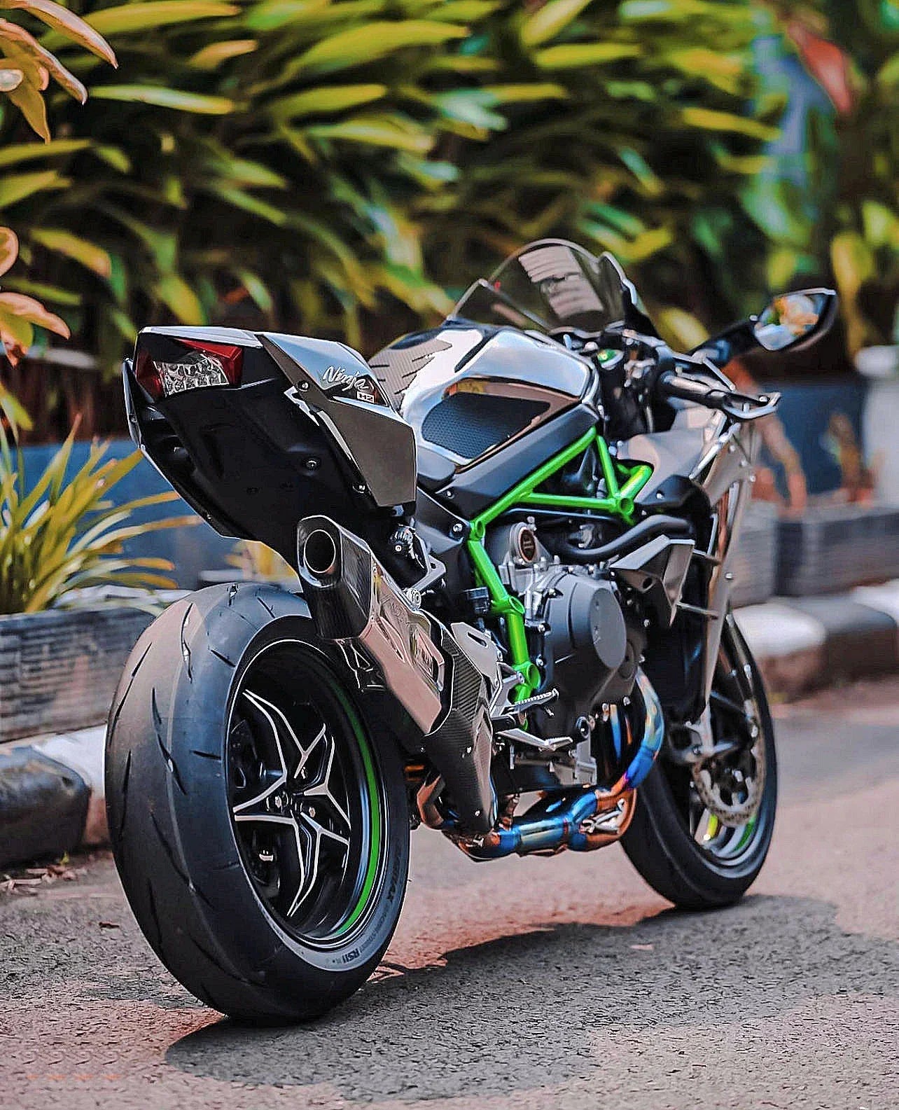 Vandemon  H2 H2R 2015-2024 Bimodal Stealth Titanium Exhaust System KAWAH2TICSPOLEXHWV VA-48