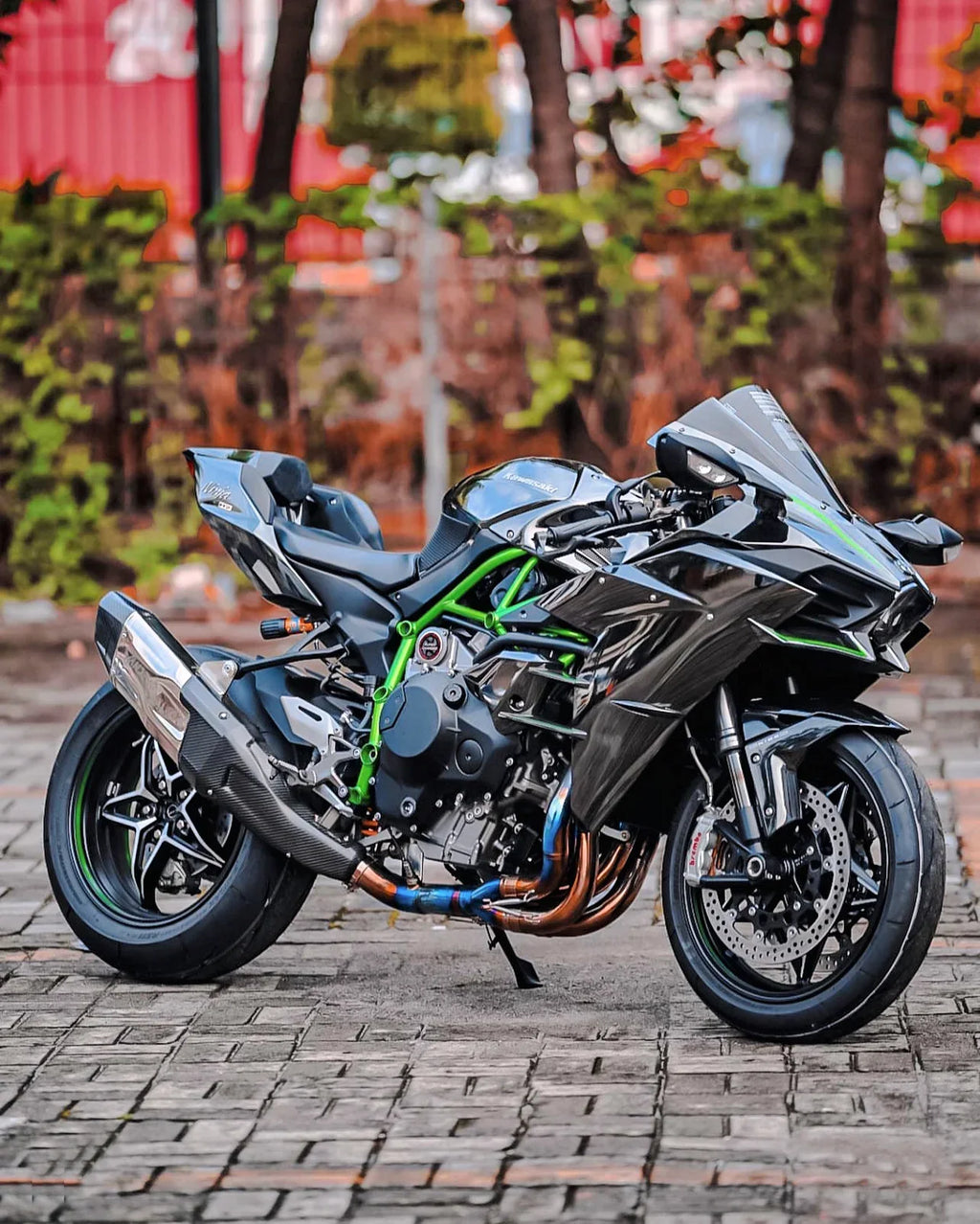 Vandemon  H2 H2R 2015-2024 Bimodal Stealth Titanium Exhaust System KAWAH2TICSPOLEXHWV VA-48