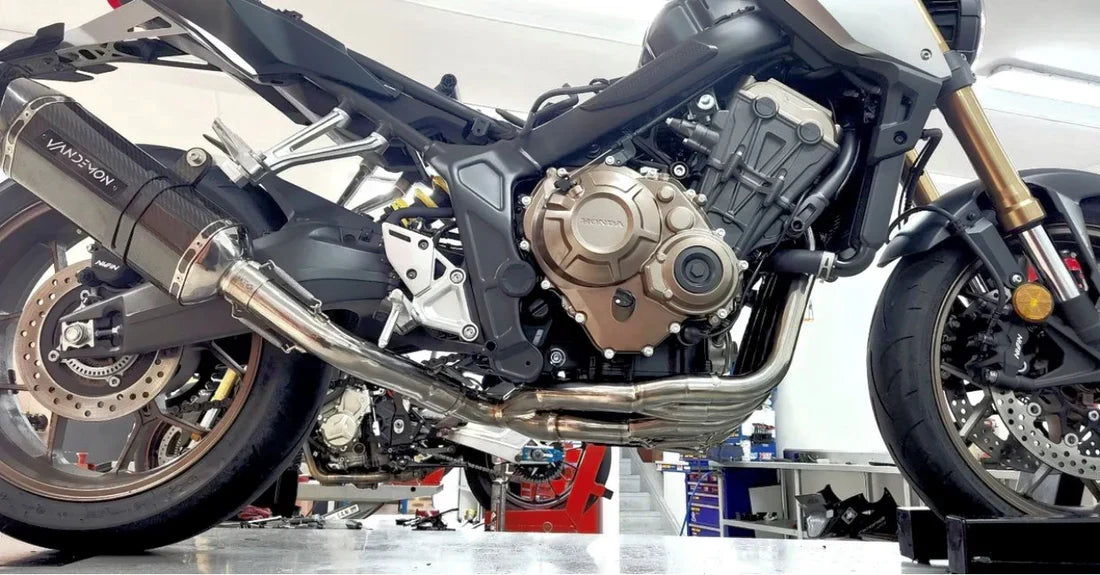 Vandemon  Honda CB650F, CBR650F, CB650R, CBR650R Vandemon Titanium Exhaust System HONCB650RTIEXHA VA-52
