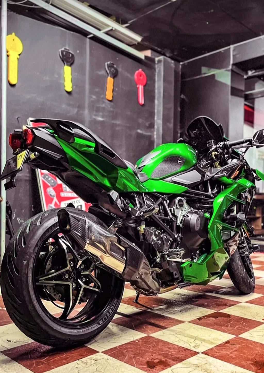 Vandemon  Bimodal Stealth Titanium Exhaust System H2 SE SX   2018-2025 KAWAH2SESXTIEXSYWVB VA-21