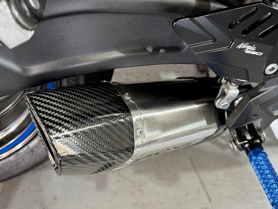 VANDEMON Kawasaki Z650 & Ninja 650 Vandemon Stainless Steel Exhaust System KAWANJA650SSBREXA VA-134
