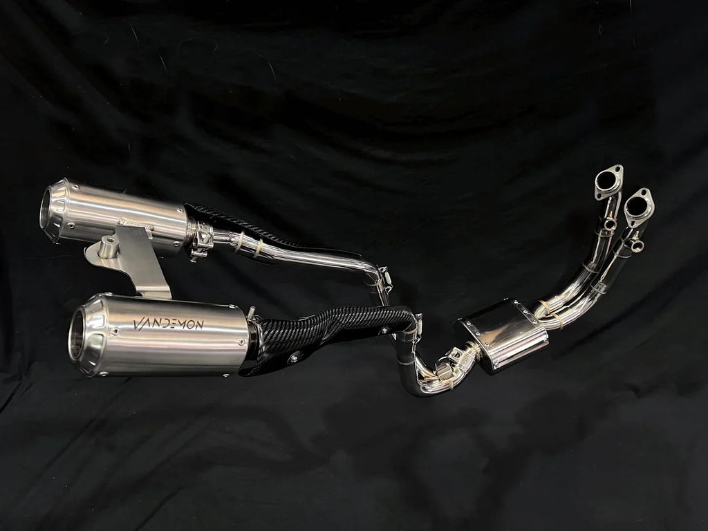 Vandemon CFMOTO single-sided swingarm  450SR-S 2023-2024 Stainless Steel / Titanium High Mount Exhaust System CFMOTO450SRSHMEXHC VA-8