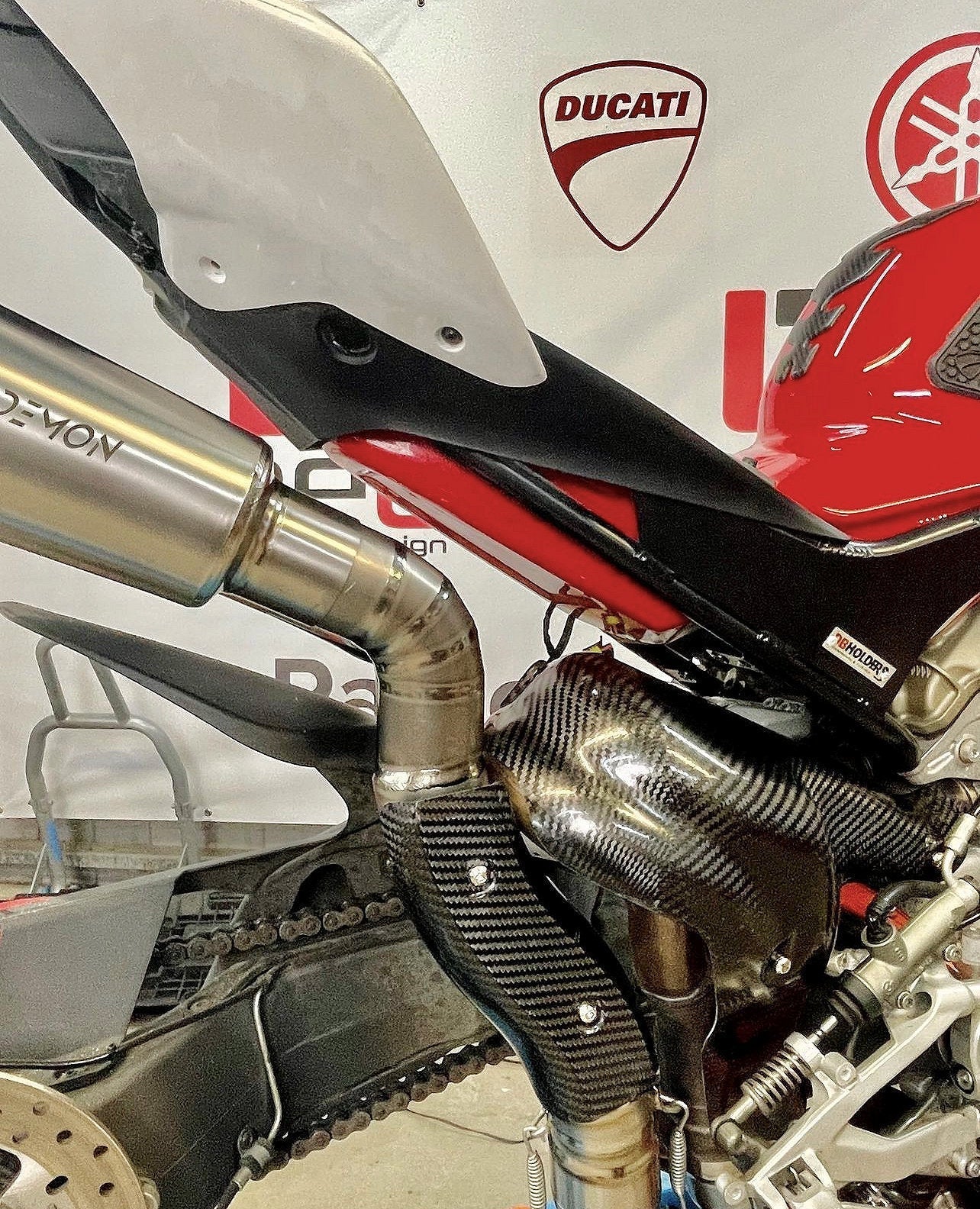 Vandemon  Ducati Panigale & Streetfighter V4 Titanium High Mount 3/4 Slip-On 2023-2024  DUCV4SFTIMUFHMB VA-35