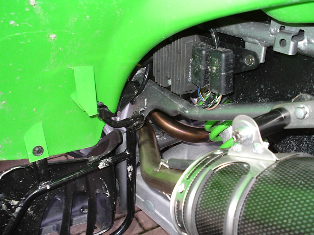 GPR Deeptone Full Exhaust System, Dual Silencers with Removable DB Killers Kawasaki KFX 700 2004-2011  QUSP.140DE.DEATV