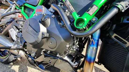 Vandemon Brushed Titanium Exhaust System  Ninja ZH2  2020-25 KAWAZH2TIEXHSYSBRUB VA-98