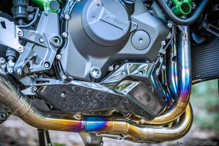 IN STOCK OPEN BOX  Vandemon Polished Titanium Exhaust System Ninja ZH2 2020-25 KAWAZH2TIEXHSYSPOLB VA-10