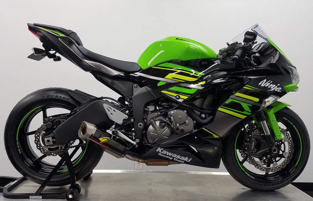 Graves Motorsports  Zx-6r Cat-Back Slip-On Carbon Exhaust 2019-2025 2026 Exk-19zx6-Cbtc
