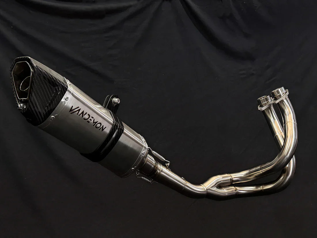 VANDEMON Kawasaki Z650 & Ninja 650 Vandemon Stainless Steel Exhaust System KAWANJA650SSBREXA VA-134