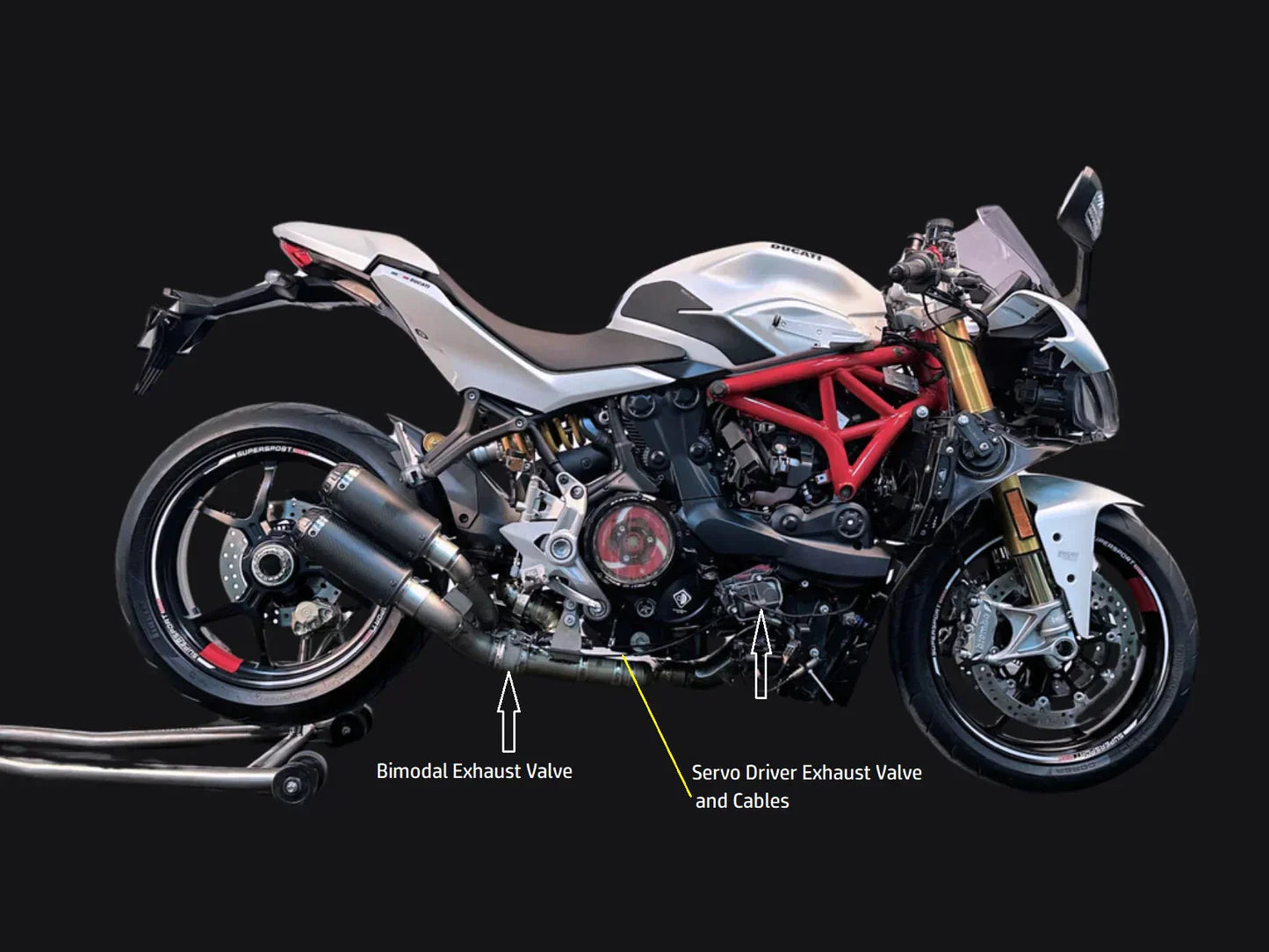 Vandemon  Ducati Supersport 950 Stealth Titanium Slip-On 2021-23 DUC950SSTIEXHCFWVA VA-41