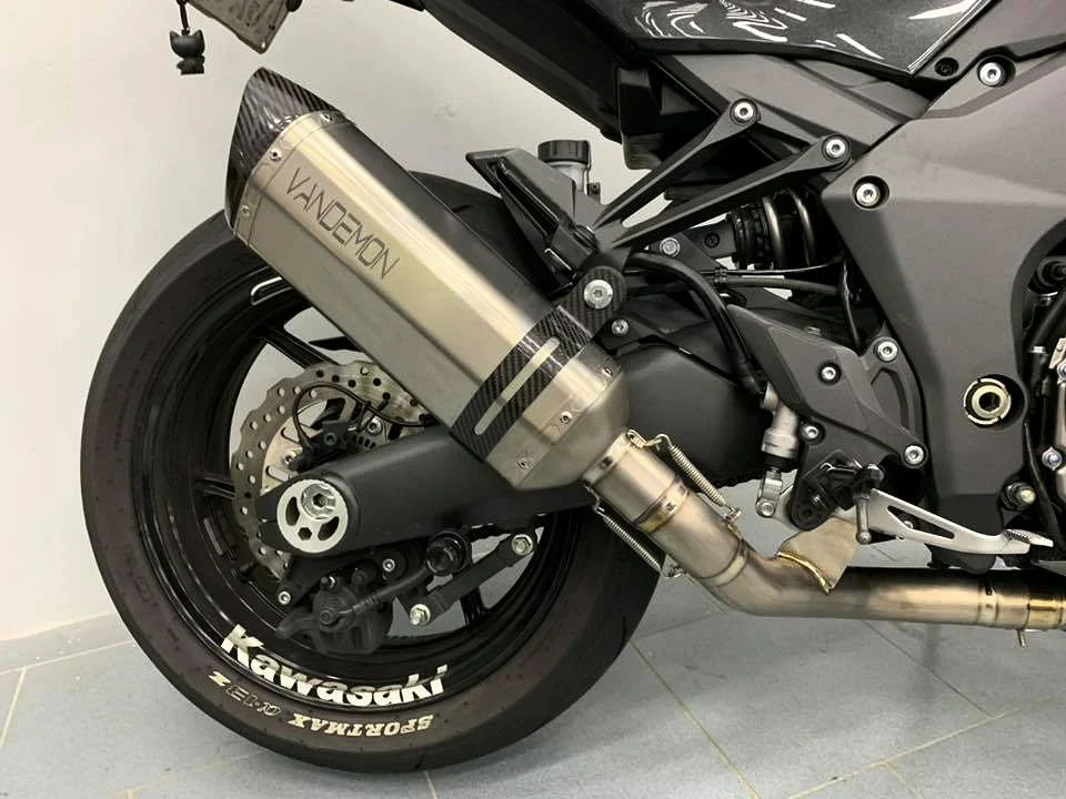 Vandemon  Kawasaki Z1000 & SX Vandemon Titanium Exhaust Single Titanium Muffler KAWAZ10TIEXHSYSB VA-53