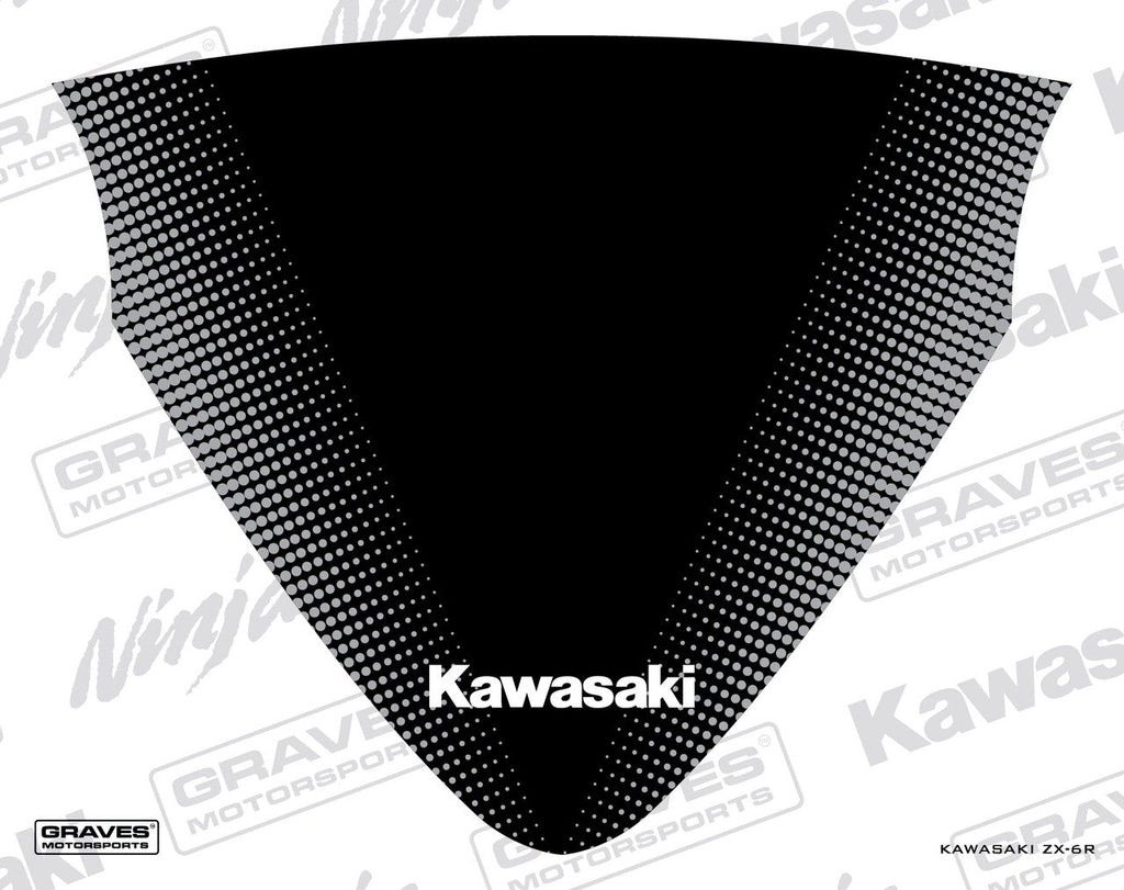 Graves ZX-6R Zero Gravity Tall Windscreen Sticker - Black  STK-24ZX6-WSK