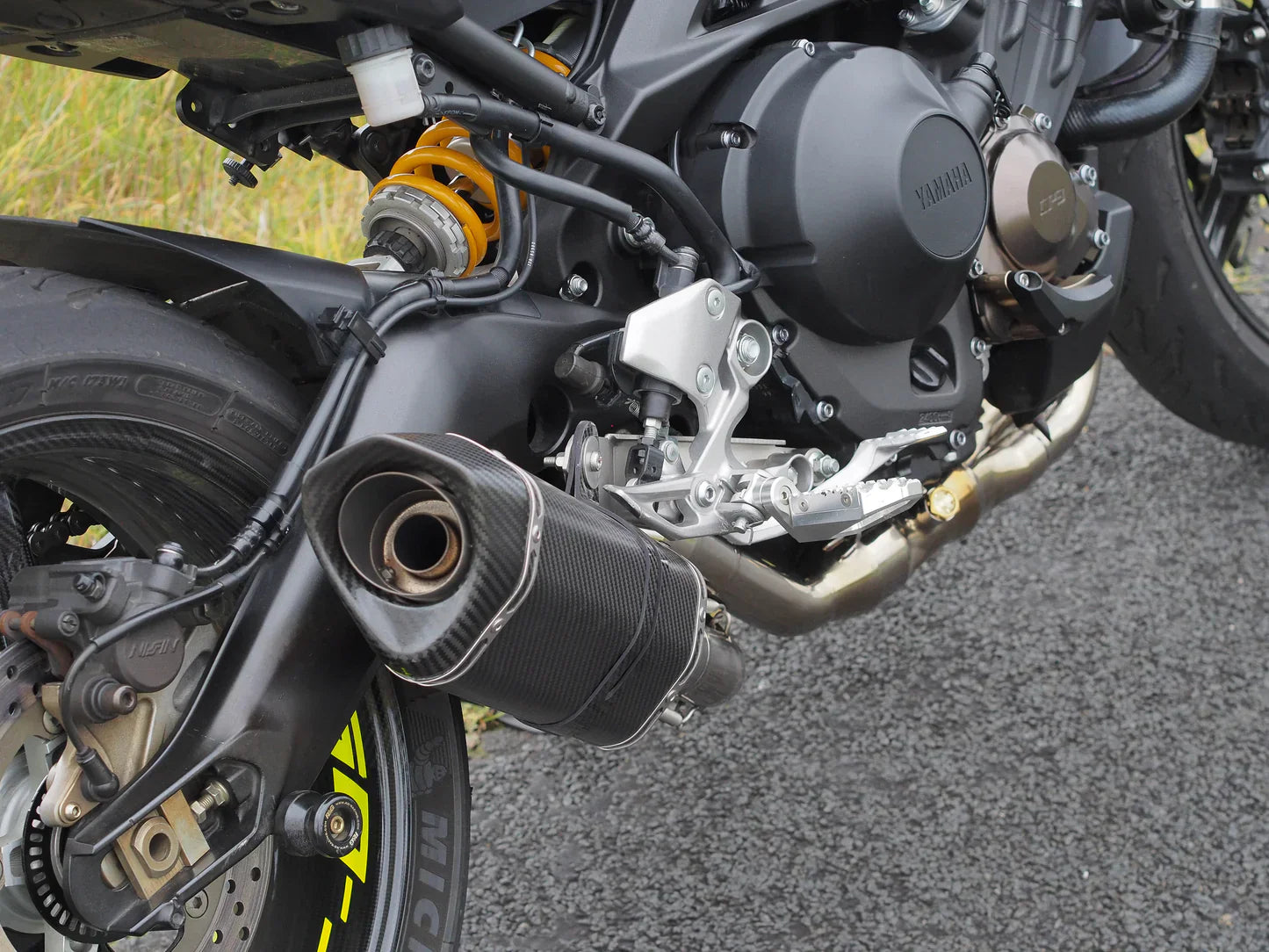 Vandemon  Yamaha MT09 FZ09 XSR900 2014-2020 Vandemon Titanium Doughnut Exhaust & Carbon Fibre Muffler 2016-20 YAMAMT09EXTI180A VA-78