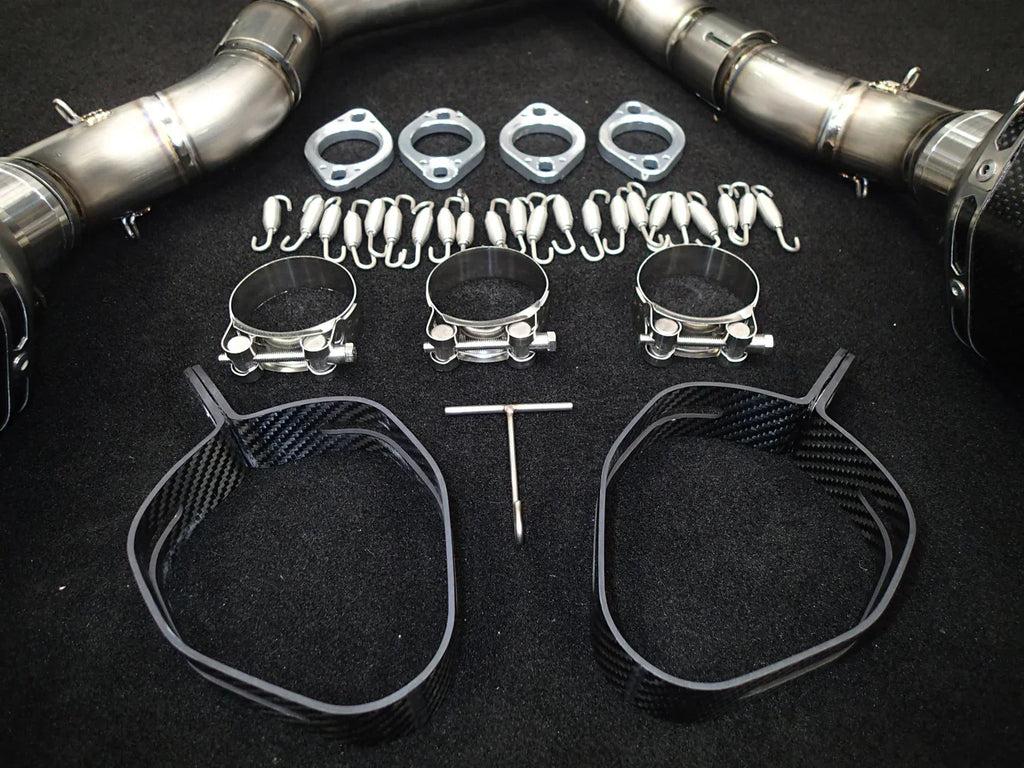 Vandemon   Z1000 & SX Titanium Exhaust & Twin Carbon Fiber Mufflers KAWAZ10EXTIKITTB VA-20