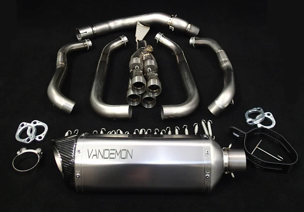 Vandemon  Kawasaki Z1000 & SX Vandemon Titanium Exhaust Single Titanium Muffler KAWAZ10TIEXHSYSB VA-53