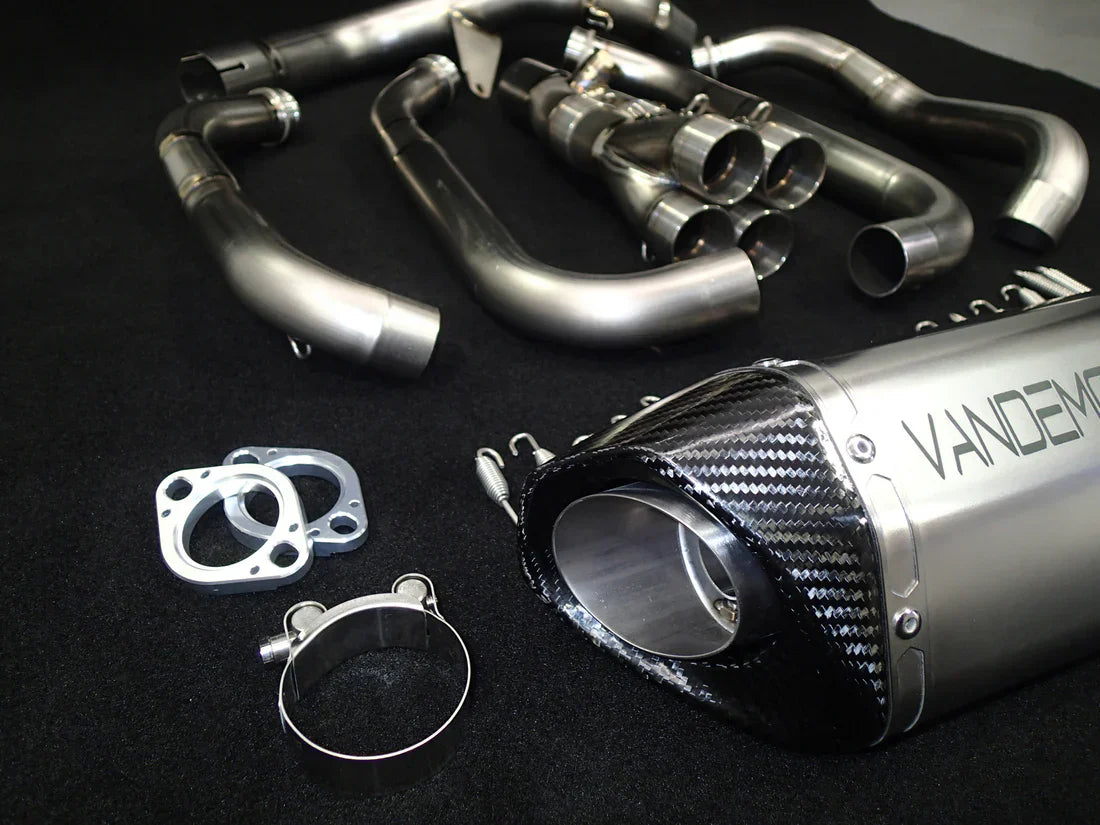 Vandemon  Kawasaki Z1000 & SX Vandemon Titanium Exhaust Single Titanium Muffler KAWAZ10TIEXHSYSB VA-53