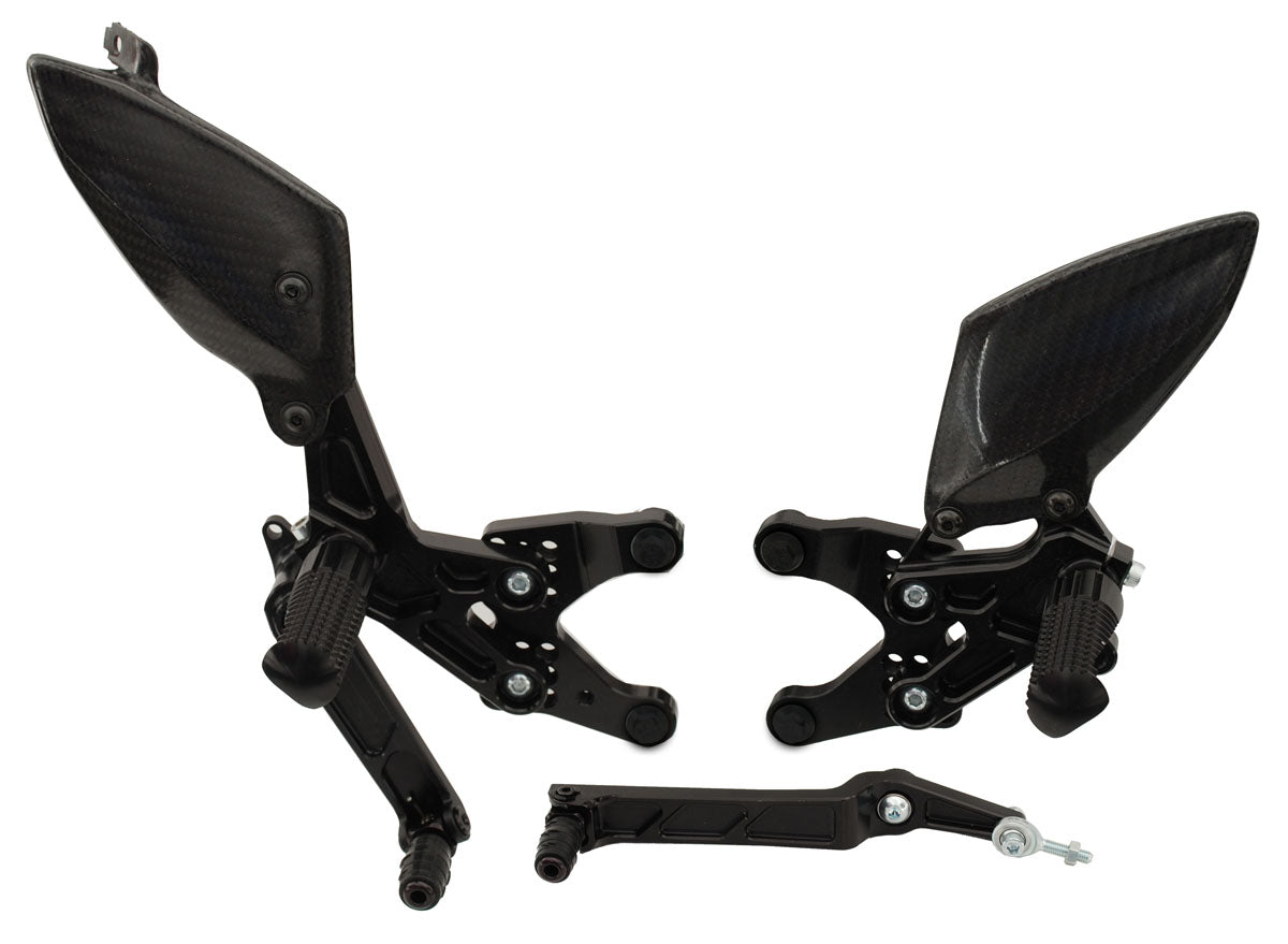 Graves motorsports yamaha r1 adjustable rearsets 2009-2014