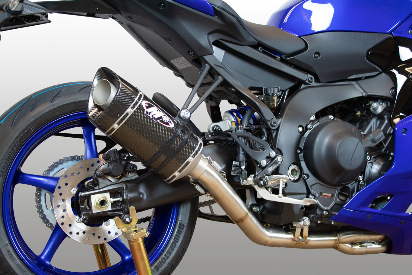 M4 Exhaust Full System with Carbon  Scalene Canister 2025 Yamaha R9 YA6944