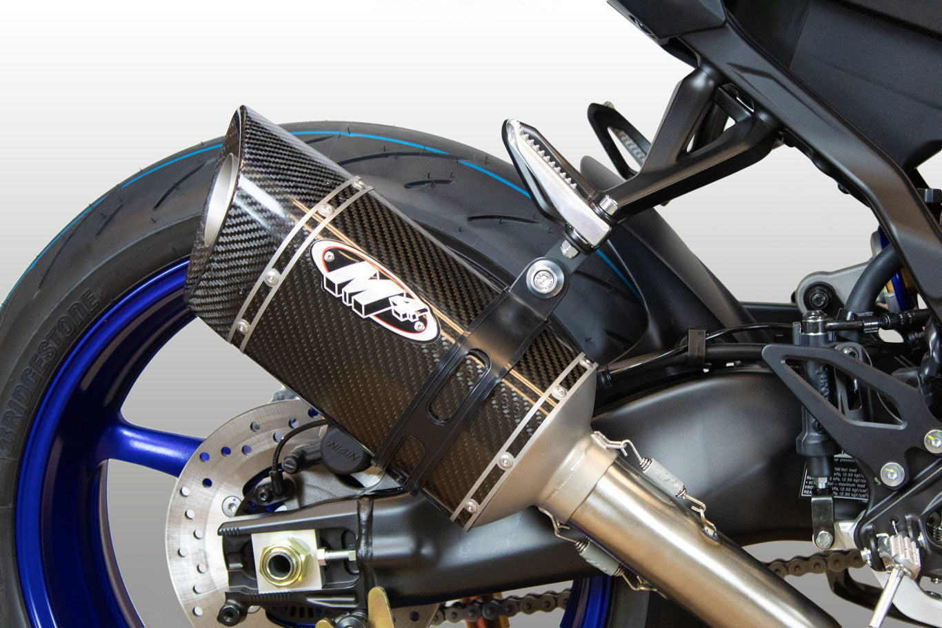 M4 Exhaust Full System with Carbon  Scalene Canister 2025 Yamaha R9 YA6944