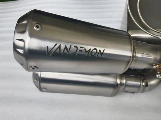 Vandemon Triumph Rocket 3R & GT 2500 2024-2025  Titanium Bimodal Stealth Side Mount Titanium Slip-On TRIUMROCKET3SMMUFB VA-153