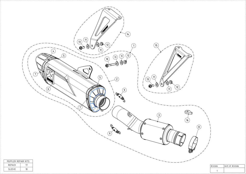 AKRAPOVIC S-H10SO28-APLT/TD Exhaust Muffler Akrapovic Track Day Honda CBR1000RR-R 2024-2025