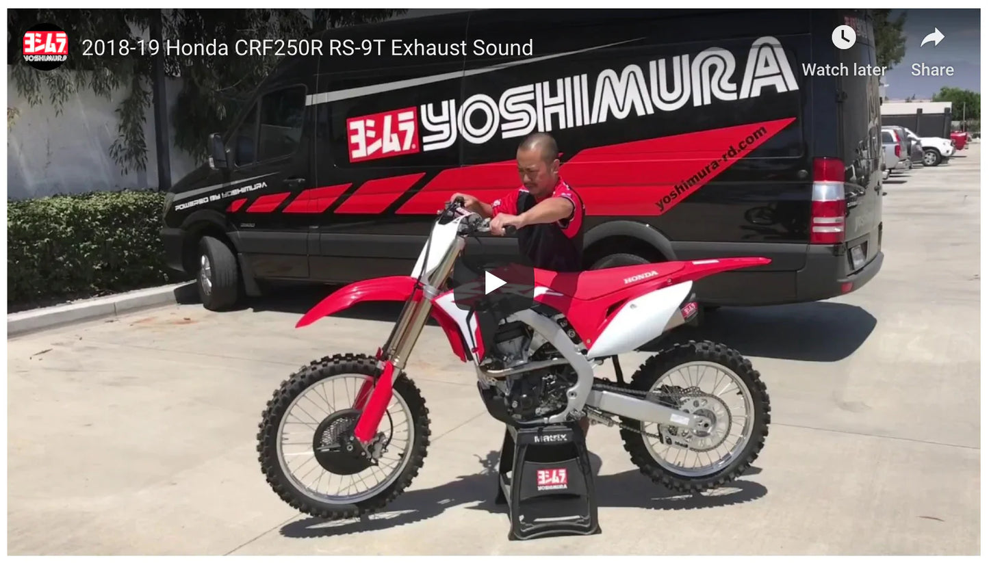 Yoshimura Crf250r 18-21/Rx Rs-9t Stainless Full Exhaust,  Dual Stainless Mufflers 22843ar520